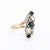 Mid-Century Modern Vintage 18-Carat Gold Ring, Sapphire and Diamonds - Circa 1960 For Sale - Image 3 of 6