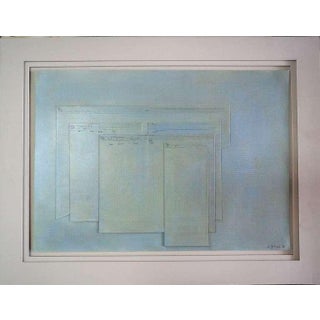 Naftali Golomb, Luciano Berio's Epiphany Large Abstract Collage Israeli Painting, 1986 For Sale