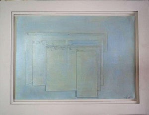 Naftali Golomb, Luciano Berio's Epiphany Large Abstract Collage Israeli Painting, 1986