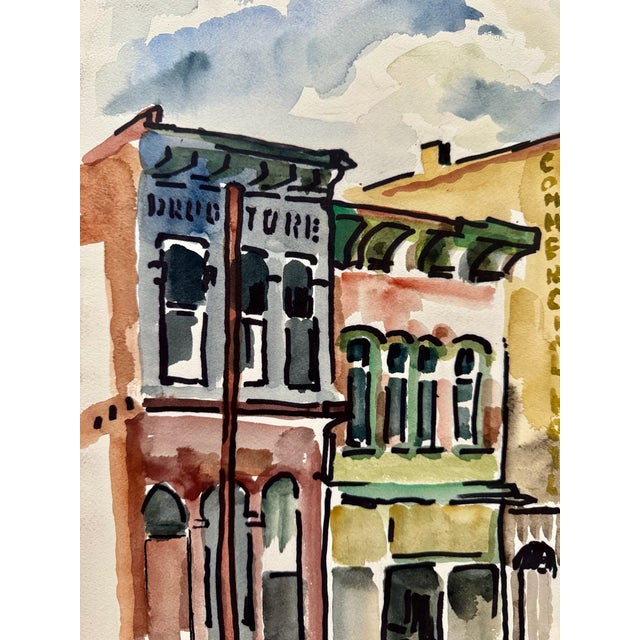 Original watercolor on paper by Henry Emil Salloch, also known as Heinz Emil Salloch, the German-born American artist and...