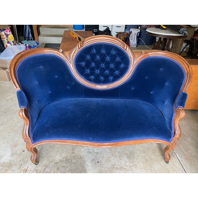 Late 19th Century Victorian Loveseat & Chair For Sale - Image 4 of 7