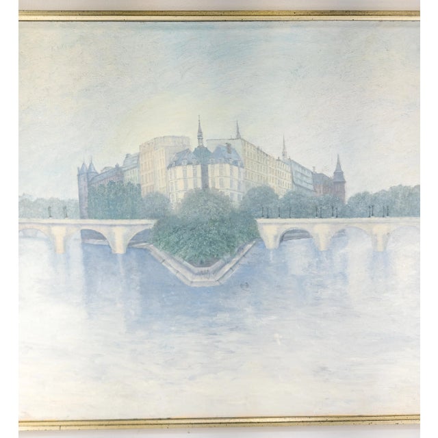 French 20th Century French Impressionist Cityscape Painting of Paris, Unsigned For Sale - Image 3 of 11