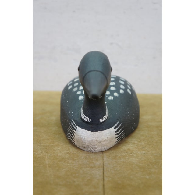 Vintage Wooden Wildlife Kennebunk Maine Hand Carved Solid Pine Swan Decoy 24" For Sale - Image 4 of 16