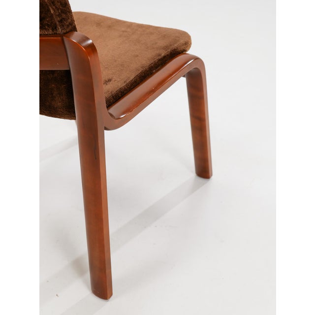 Vintage Italian Wooden Chairs, 1980s, Set of 5 For Sale - Image 9 of 11