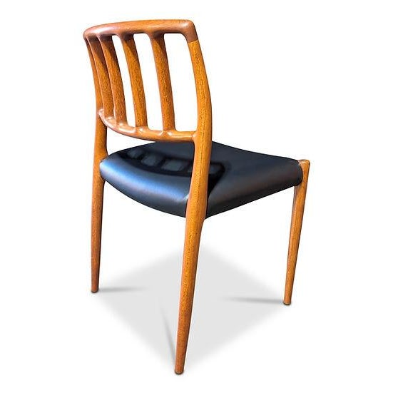 1950s Set of 4 Teak Chairs Attributed to N.O. Møller Model 83 - 102554b For Sale In New York - Image 6 of 8