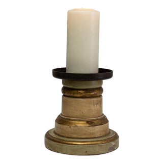 19th Century French Wooden Candlestick Holder For Sale
