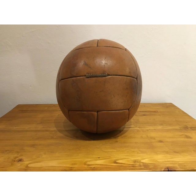 Vintage Leather 3kg Medicine Ball, 1930s For Sale - Image 4 of 9
