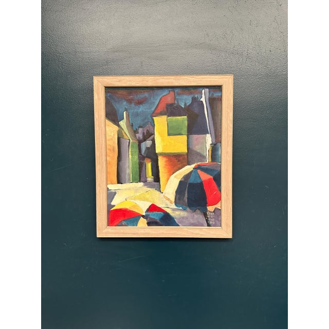 Ebbe Höglund, Cityscape with House Facades, 1960, Oil on Canvas, Framed For Sale - Image 15 of 15