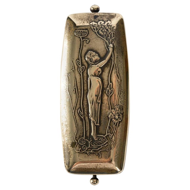 1980s Art Nouveau Style Bronze Сrumb Сatcher For Sale - Image 5 of 5