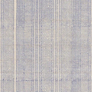Sample - Schumacher Mohave Fabric in Indigo For Sale