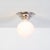 Hive Flush Mount, Polished Nickel, 5in Glass Globe, Modern Led Ceiling Light, by Research.Lighting For Sale - Image 4 of 9