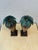 Coastal Pair of Vintage Brass Urn Style Candle Holders Palm Tree Style For Sale - Image 3 of 8