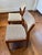 Mid-Century Modern 1960s Pair of Upholstered Mid-Century Modern Teak Dining Chairs For Sale - Image 3 of 10