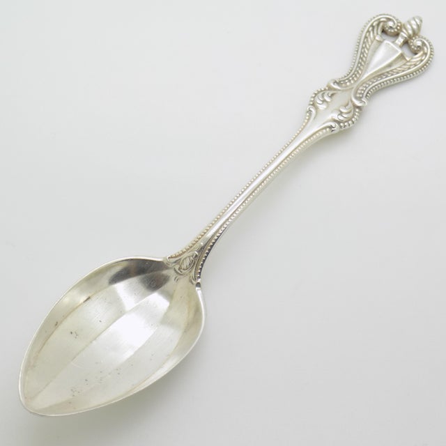 Metal Vintage British Sterling Silver 925 Elegant Spoon Engraved "Lois" Usable For Sale - Image 7 of 14