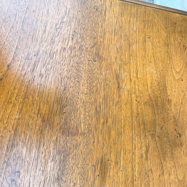 Brown Vintage Baker Furniture Chippendale 3 Drawer Locking File Chest in Walnut & Burl Wood For Sale - Image 8 of 12