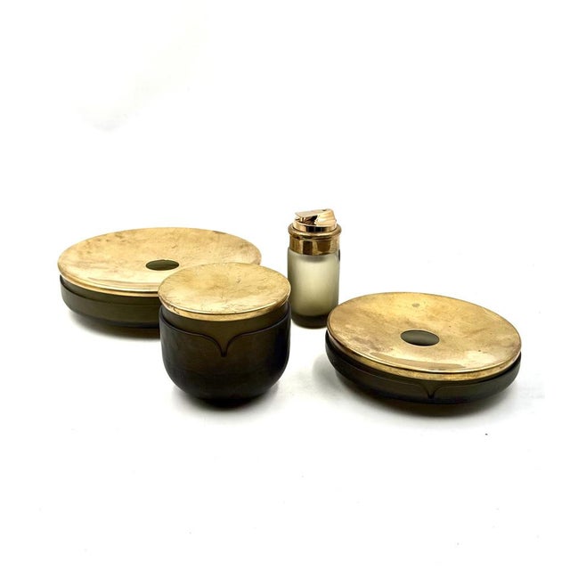 1970s Yellow Murano Glass Smoking Set from VeArt, Italy, 1970, Set of 4 For Sale - Image 5 of 18