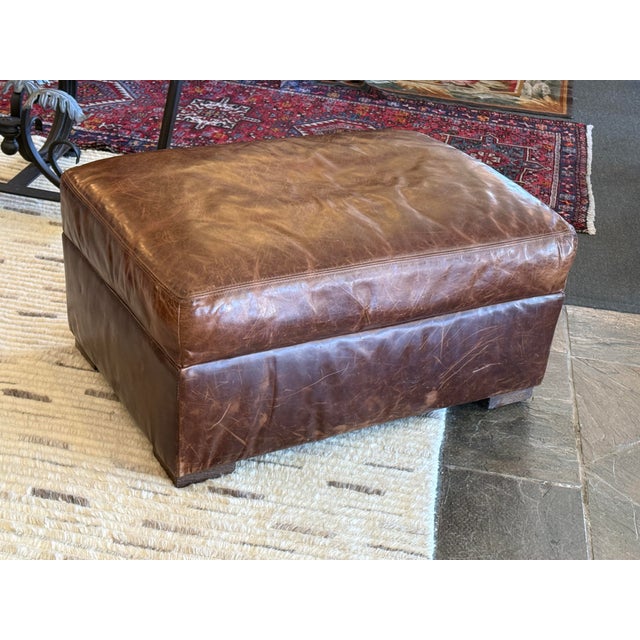 Design Plus Gallery presents the Maxwell Ottoman in Brompton Cocoa Leather from Restoration Hardware. The RH Maxwell...