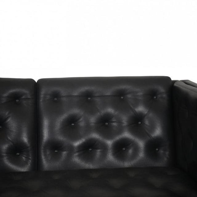 EJ315 Three-Seater Sofa in Black Leather by Erik Jørgensen, 2000s For Sale - Image 6 of 18