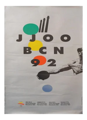1992 Original Barcelona Olympic Games Poster - Discus