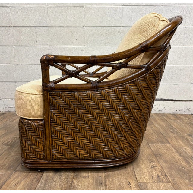 Lexington Tommy Bahama Bali Hai Collection Diamond Cove Swivel Chair For Sale In Kansas City - Image 6 of 10