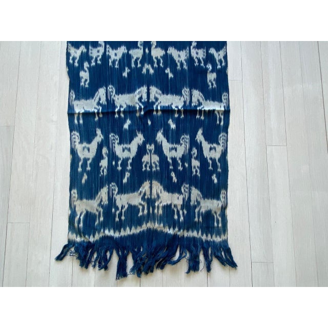 Indigo Cotton Sumba Textile For Sale - Image 9 of 18