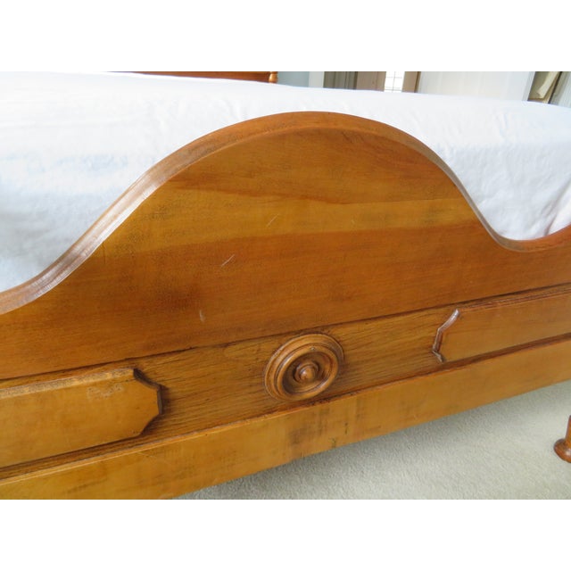 Vintage Maple 3/4 Bed With Acorns and Carved Embellishments Chairish