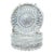 Vintage Clear Pressed Glass Coasters Set of 4 Starburst Diamond Point 4.25" For Sale