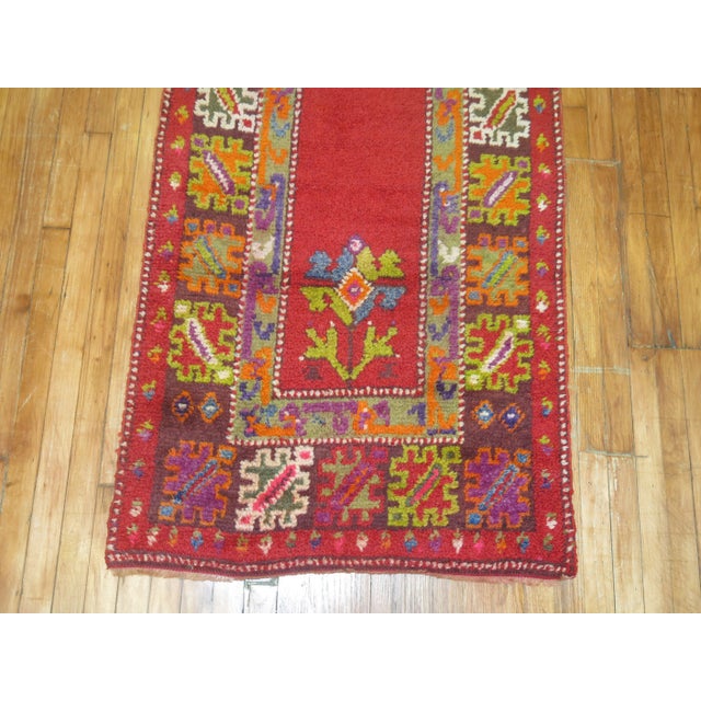 Colorful Vintage Turkish Tulu Runner, 2'11'' X 10'4'' For Sale - Image 4 of 6