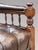 Mid 19th Century Brown Leather and Mahogany Captain's Desk Armchair, 1860 For Sale - Image 5 of 11