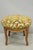 Vintage French Country Provincial Style Walnut Round Seat Vanity Bench Stool. Item appears to be a chair that was...
