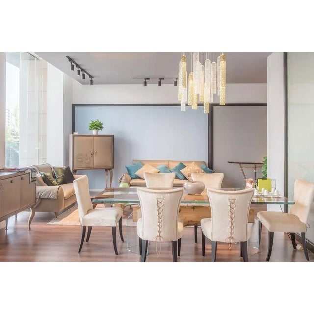 Italian New Pipe Small, Led & Muranese Glass Chandelier from VGnewtrend For Sale - Image 4 of 6