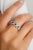 Not Yet Made - Made To Order 5 Round Cut Blue Sapphire Halo Diamond Ring Size 7 For Sale - Image 5 of 11