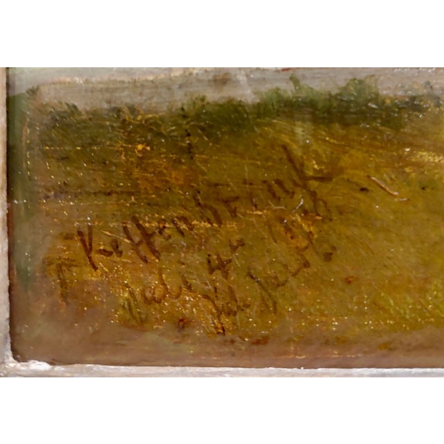 Textile 19th Century Dutch Farm Landscape - Oil Painting For Sale - Image 7 of 9