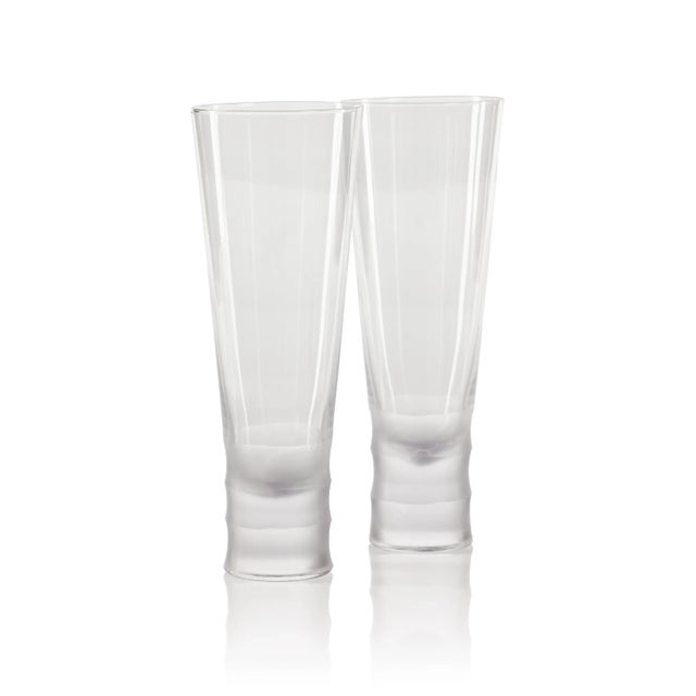 Contemporary Terrell Bamboo Beer/All Purpose Glasses, Set of 4 For Sale - Image 3 of 6