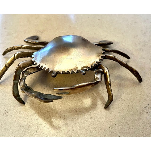 A small Cancer Crab that serves as a decorative item or for use as an ashtray or 420 tray. The brass is patinated but can...