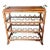 1990s Maitland-Smith Rattan & Bamboo Bar Cart / Wine Rack With Removable Tray For Sale