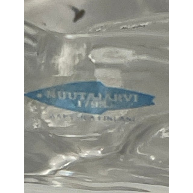 1950s 1950s Mid Century Modern Finland Nuutajarvi Crystal Ashtray Catchall For Sale - Image 5 of 5