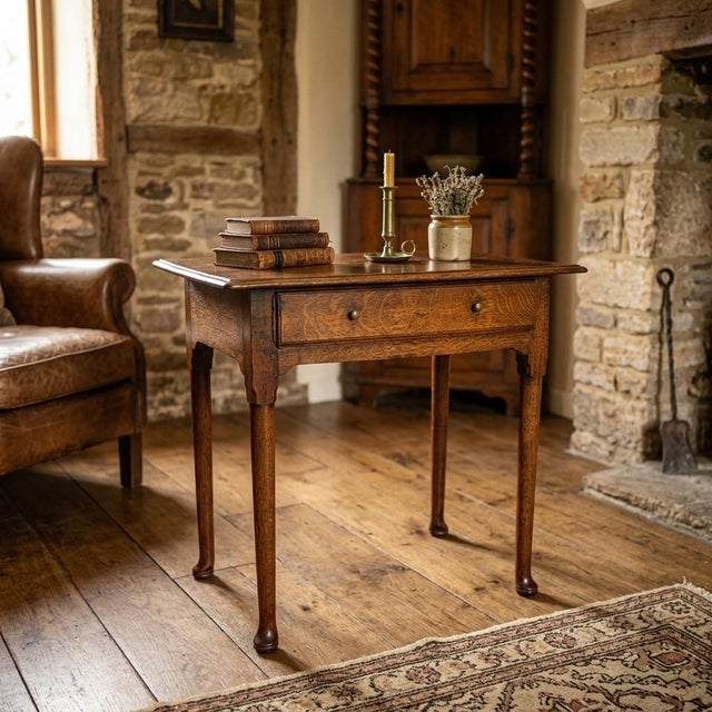 18th Century Georgian Oak Side Table For Sale - Image 11 of 11