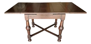 1930s Draw Leaf Solid Oak Table