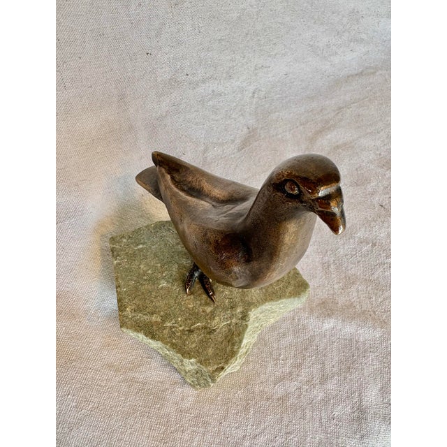 20th Century Swiss Charles Reussner Bronze Bird Sculpture For Sale - Image 6 of 12