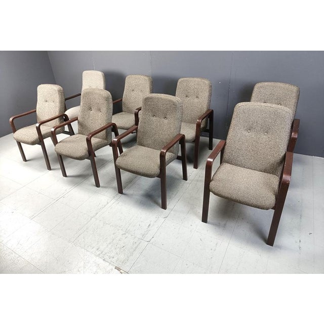 1990s Vintage Bentwood Armchairs, 1993, Set of 8 For Sale - Image 5 of 12