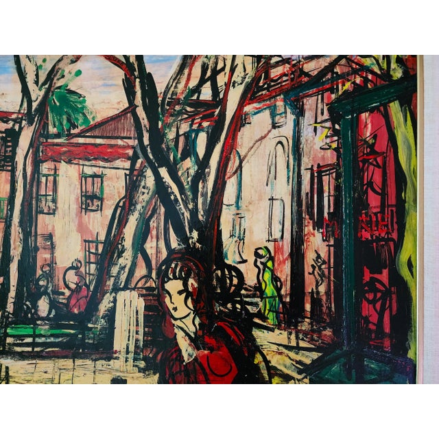 Wood Michel Marie Poulain Signed Oil Painting For Sale - Image 7 of 11