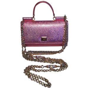 Dolce and Gabbana Pink Sicily Von Wallet Cell Phone Clutch Purse