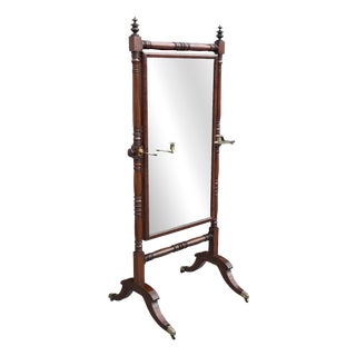 Early 19th Century Regency Mahogany Cheval Mirror, 1820s For Sale