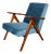 Vintage VAR B-310 Chair in Blue Sky Velvet and Wood, 1960s For Sale