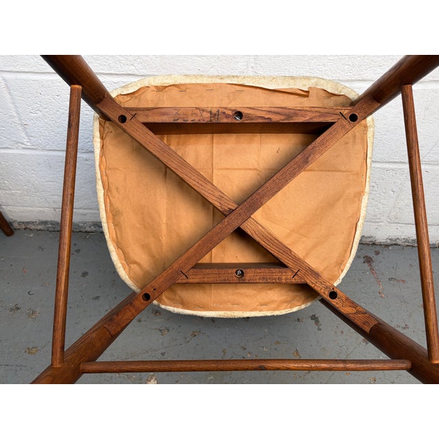 Pair of Model 404-85 Mid-Century Walnut Dinning Chairs Attributed to Stanley Furniture For Sale - Image 15 of 15