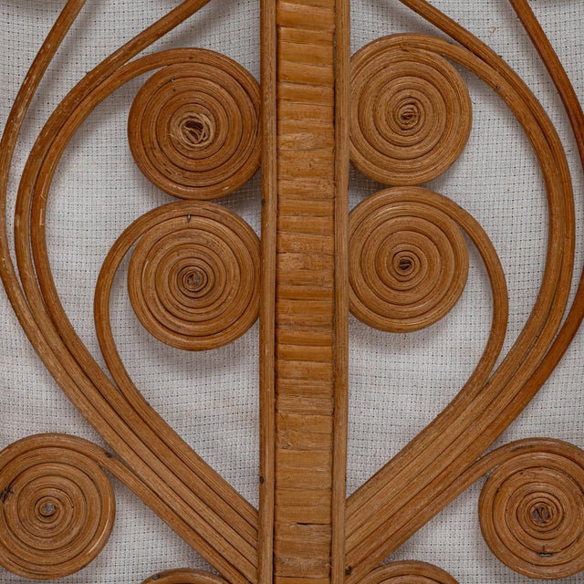 Wood 20th Century French Wicker Cabinet For Sale - Image 7 of 12