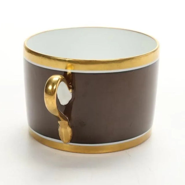 Richard Ginori Contessa Brown and Gold Porcelain Dinner Service, 93 Pieces, Italy, 1980s For Sale - Image 12 of 12