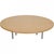 Circular coffee table with a table top of oiled oak and legs of steel. The table is from the 1960s but has later been...