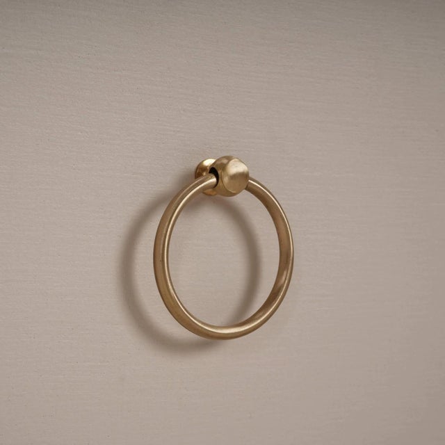 Not Yet Made - Made To Order Large Linen Wrapped Etagere - Putty Linen For Sale - Image 5 of 6